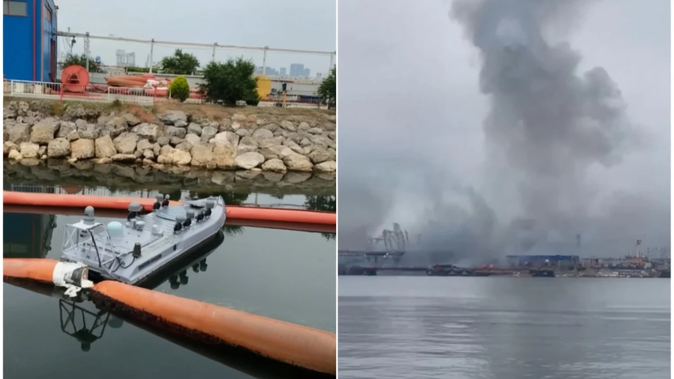 Dronă ucraineană autodetonată în Portul Constanța. Incidentul ridică semne de întrebare despre siguranța infrastructurii.