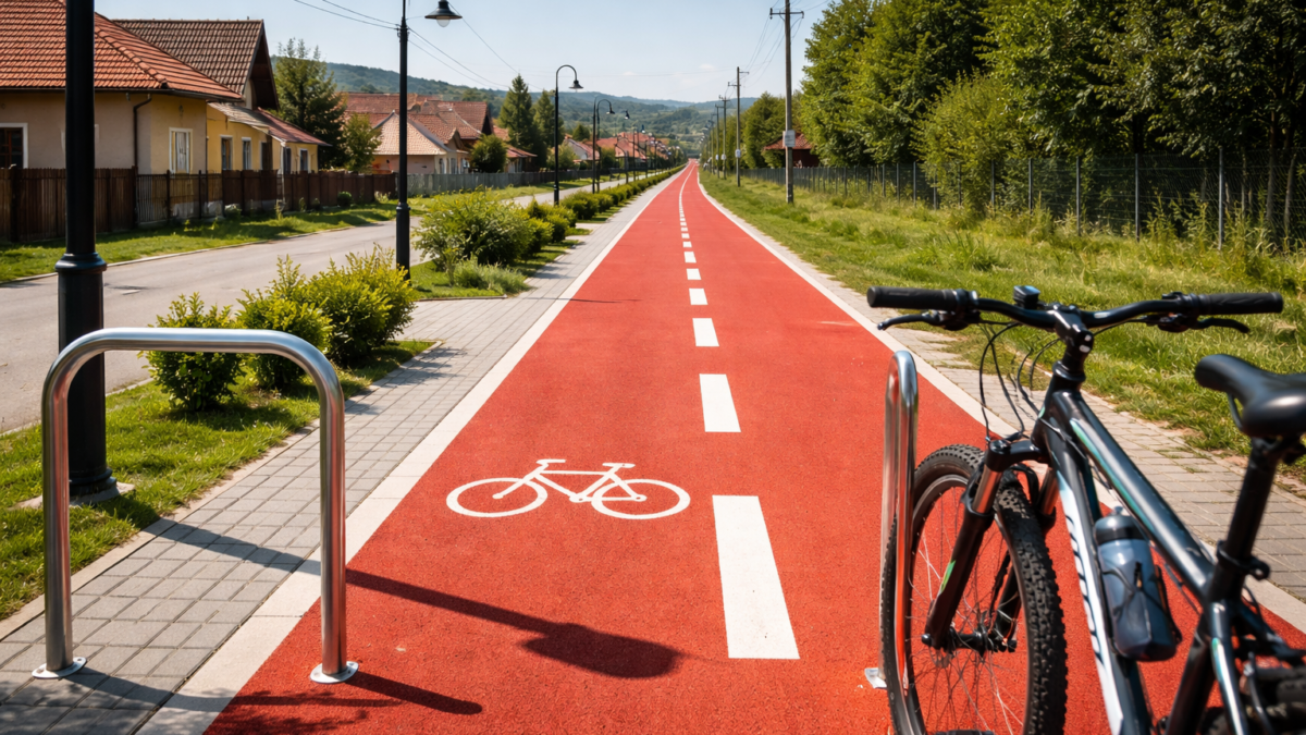 O comună din România a cheltuit 500.000 de euro pe o pistă de biciclete O comună din România a cheltuit 500.000 de euro pe o pistă de biciclete