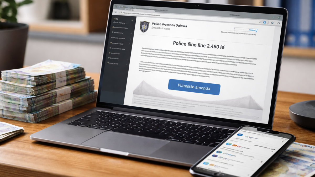 MAI avertizează asupra unei noi fraude online cu amenzi false de 2.480 de lei