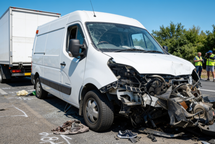 Opt oameni au murit pe autostrada M1 din Ungaria. Un microbuz din Republica Moldova a intrat într-un camion avariat