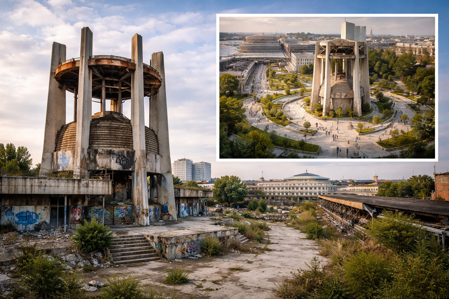 Monumentul abandonat de pe Calea Griviței care poate schimba zona Gării de Nord. Cum arată proiectul de restaurare