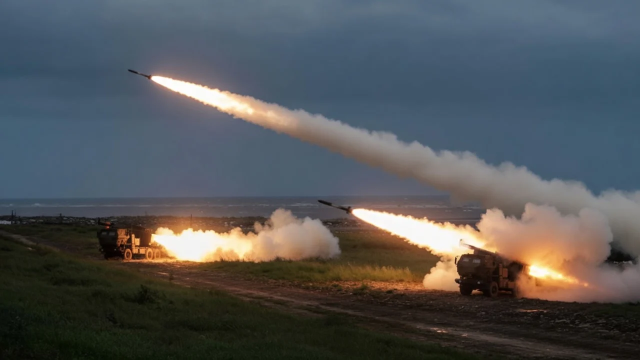 Taiwanul a lansat 30 de rachete americane. Exercițiu militar cu sisteme HIMARS în afara bazei.
