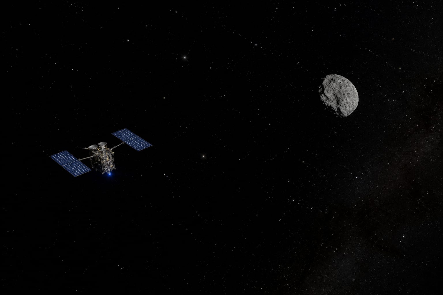 800 de metri până la un asteroid necunoscut. Ce a văzut Hayabusa2 după o manevră considerată prea periculoasă