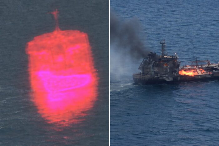 marinari Sulina drone, Doi marinari au sărit în Marea Neagră lângă Sulina, iar nava SAR Apollo îi caută
