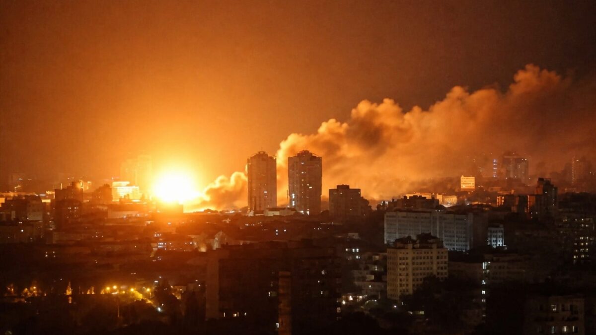 Incendiu în zona urbană, Kyiv