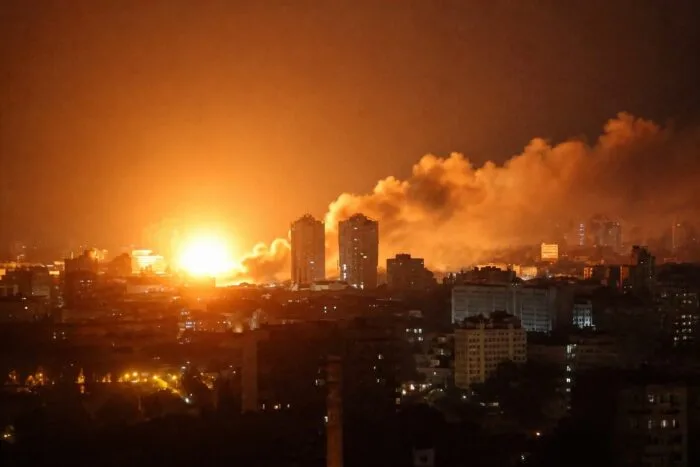 Incendiu în zona urbană, Kyiv
