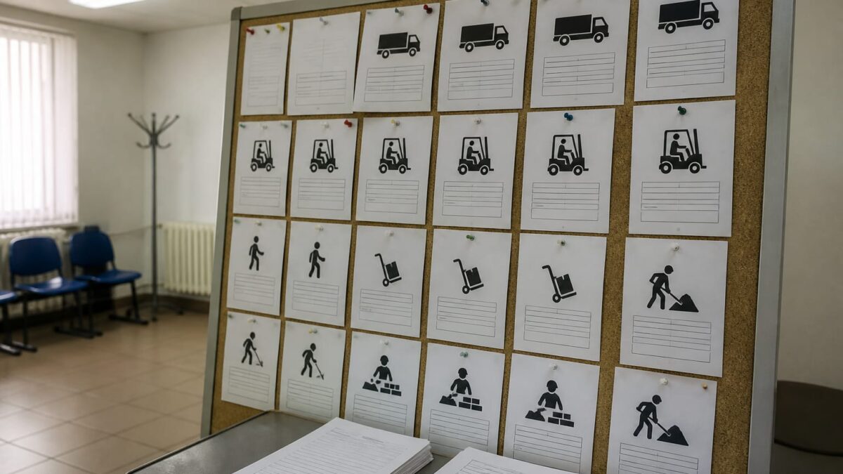 Panou cu locuri de muncă vacante