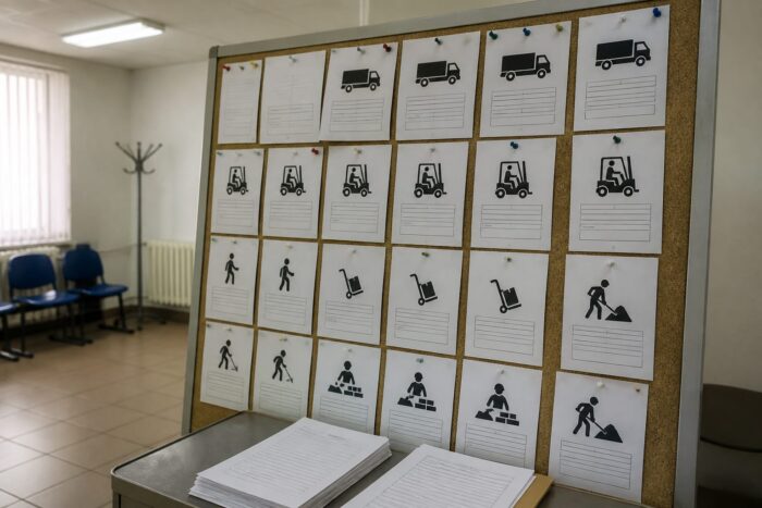 Panou cu locuri de muncă vacante