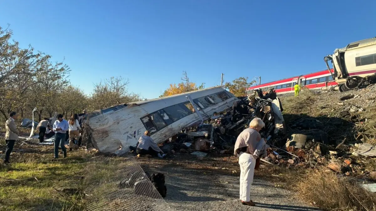 Vagoane deraiate în urma accidentului feroviar