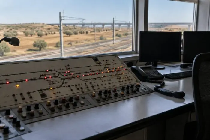 Panou de control feroviar manual