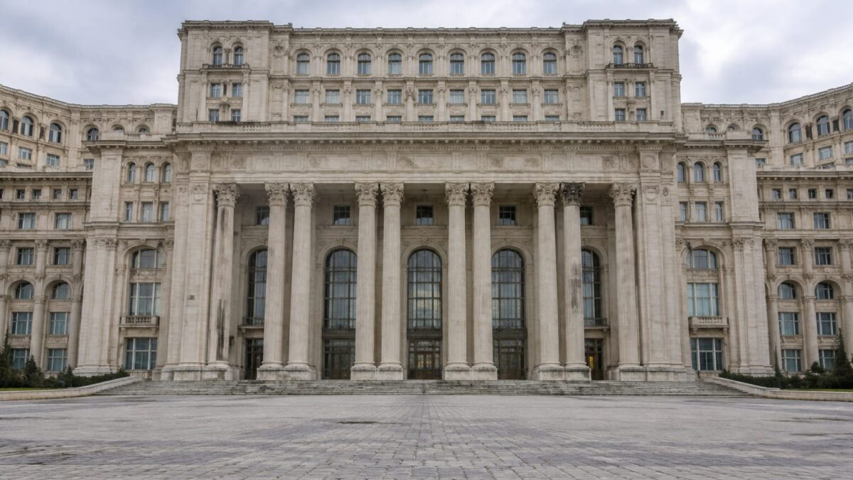 Fațada Palatului Parlamentului unde va avea loc votul de învestire