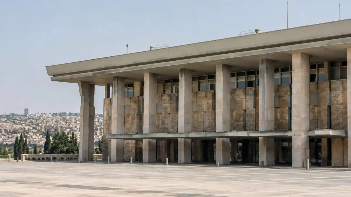 Sediul Knesset în timpul alegerilor