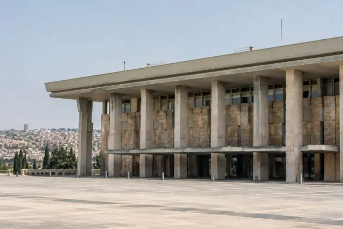 Sediul Knesset în timpul alegerilor