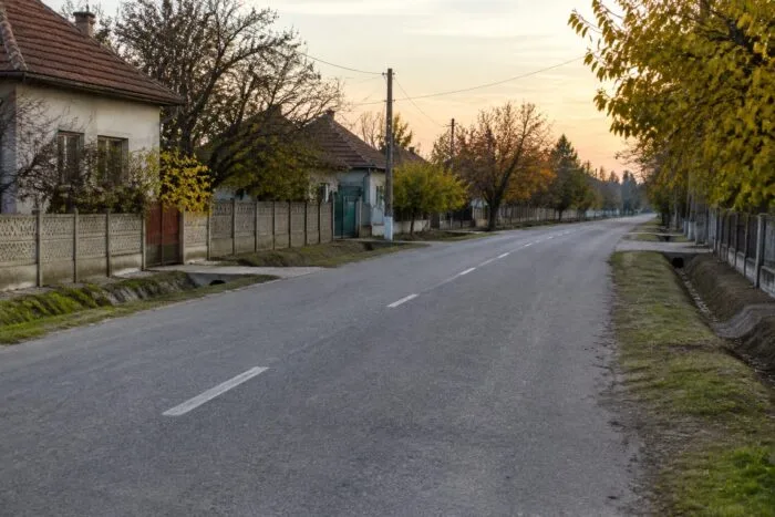 Stradă în localitatea Poroschia Teleorman