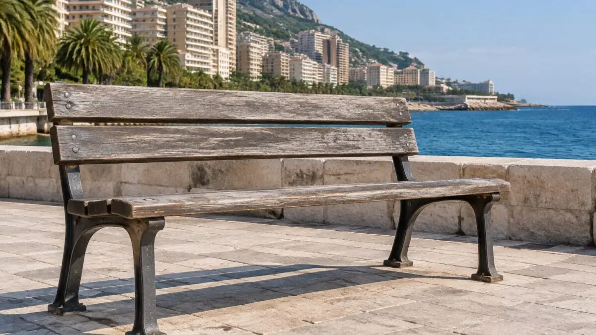 Bancă în zona Monaco’s Larvotto