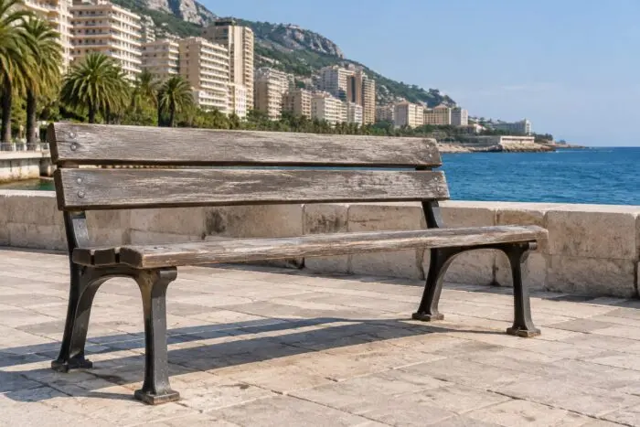 Bancă în zona Monaco’s Larvotto