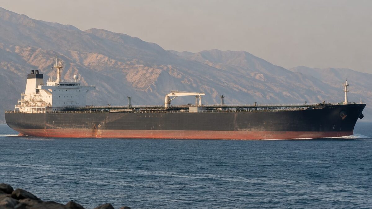 Navă în Strâmtoarea Hormuz