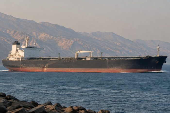 Navă în Strâmtoarea Hormuz
