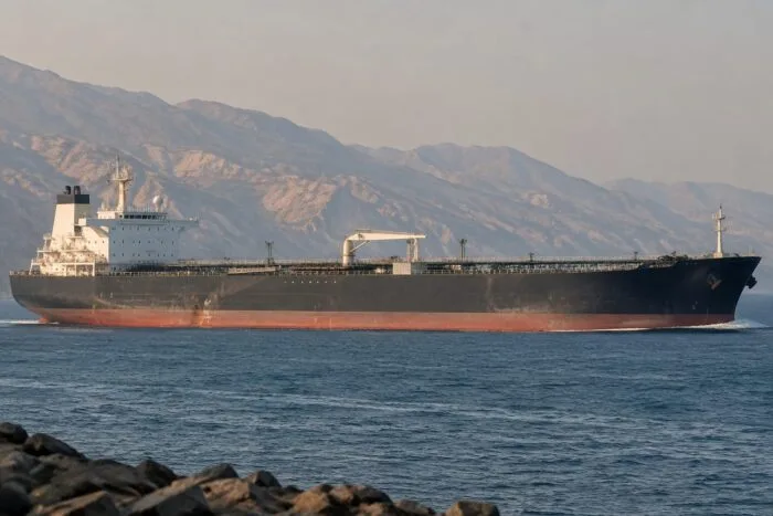 Navă în Strâmtoarea Hormuz