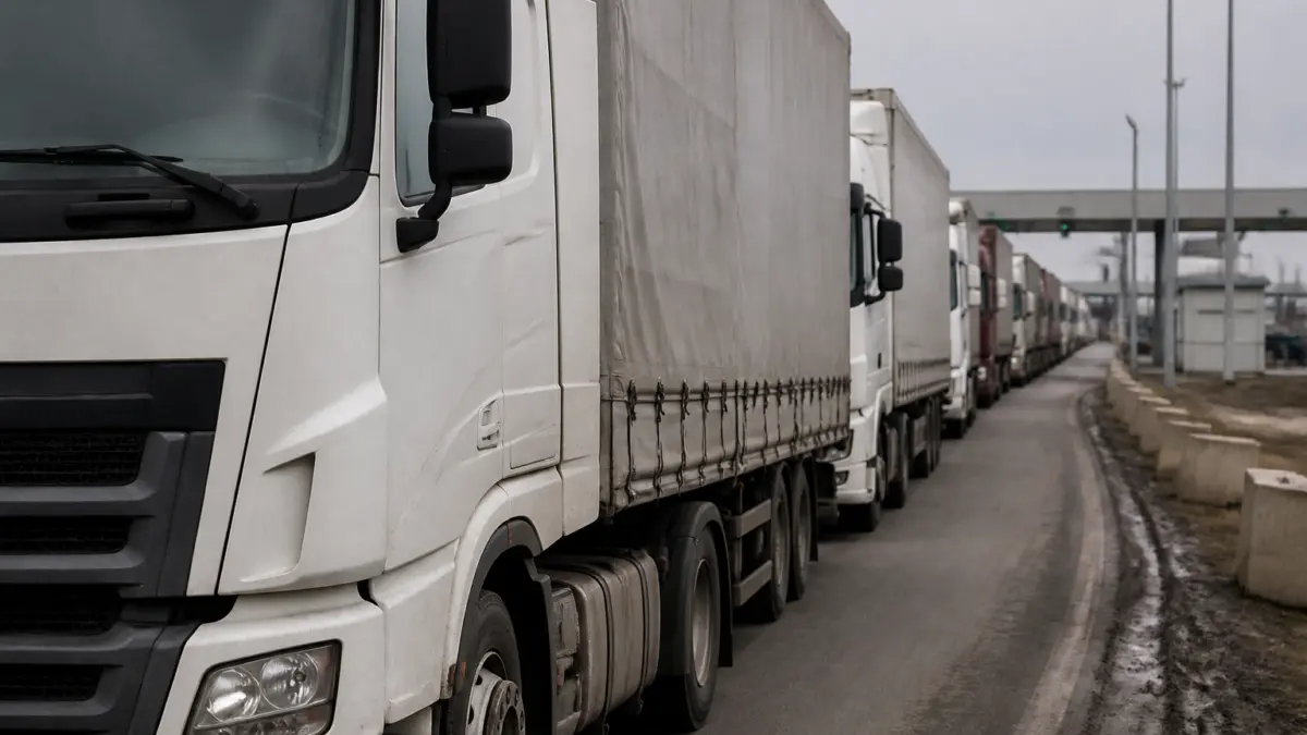Camioanele unor firme românești stau la coadă peste cinci zile la granița dintre Turcia și Bulgaria