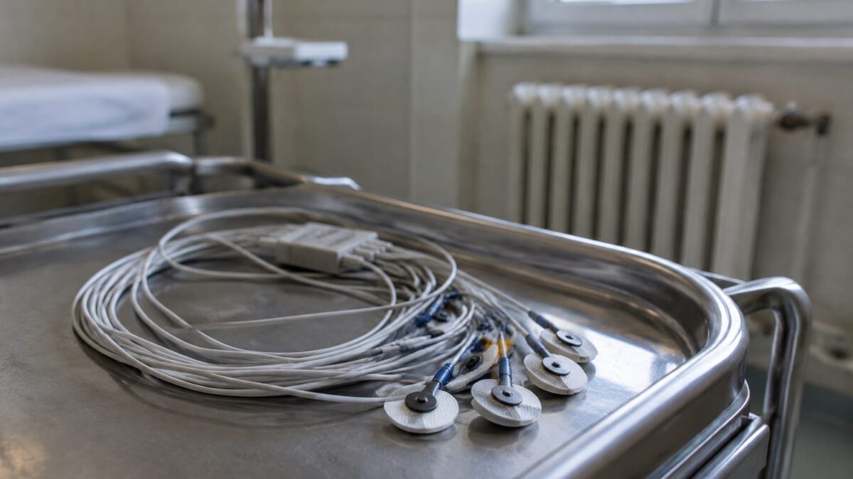 Electrozi medicali pe tavă metalică