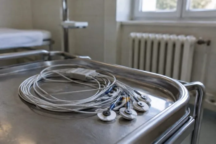 Electrozi medicali pe tavă metalică