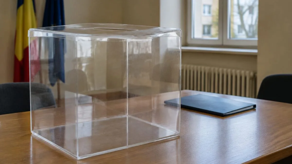 Urnă de vot transparentă