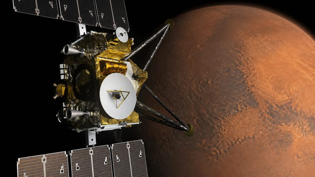 Spacecraft în apropiere de Mars