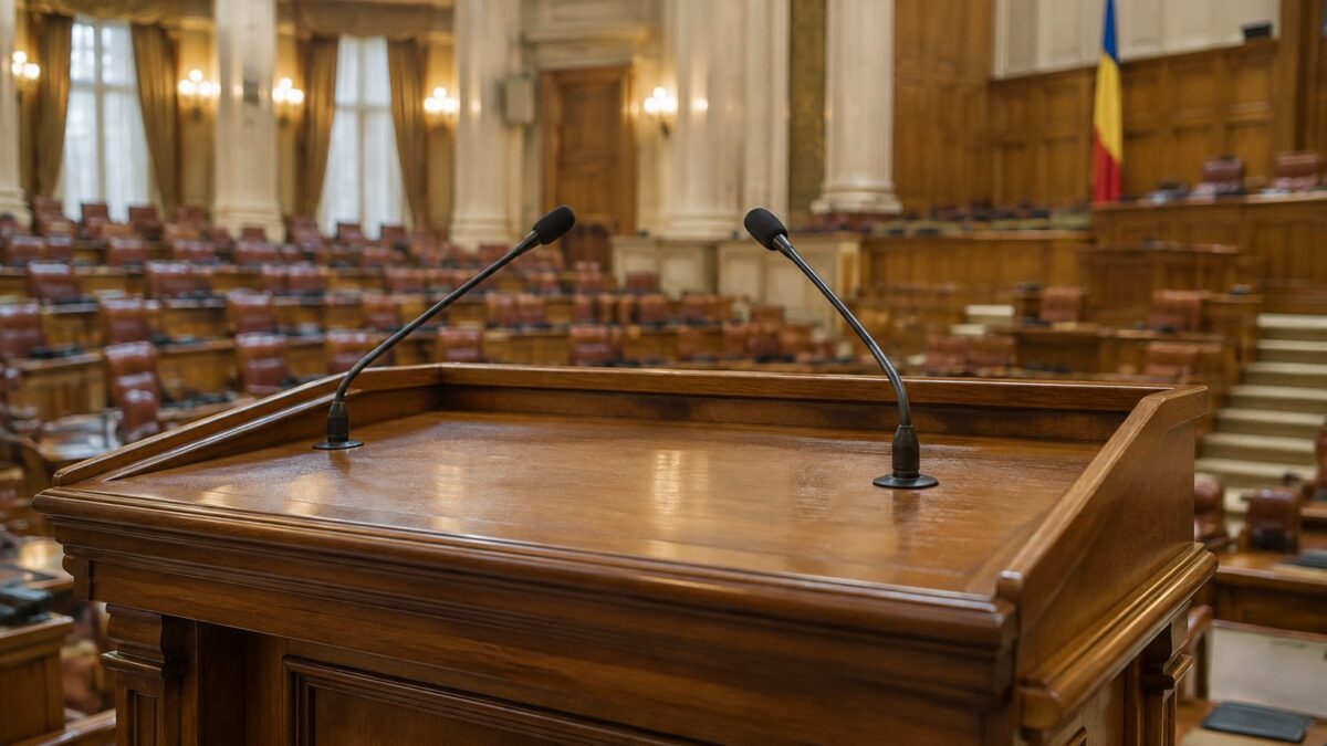 Tribuna goală a Parlamentului