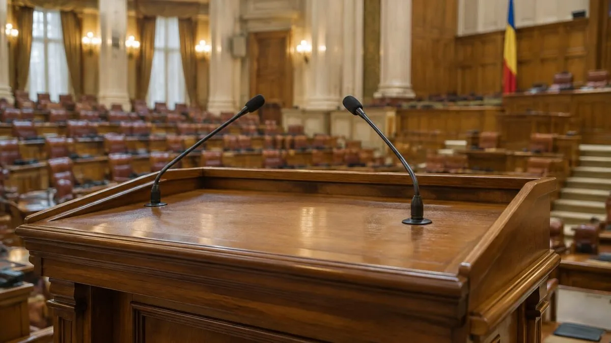 Tribuna goală a Parlamentului