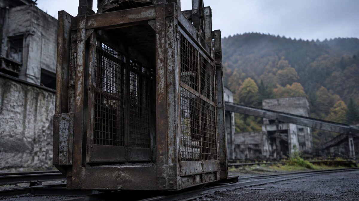 Colivie de extracție metalică într-o exploatare minieră din Hunedoara